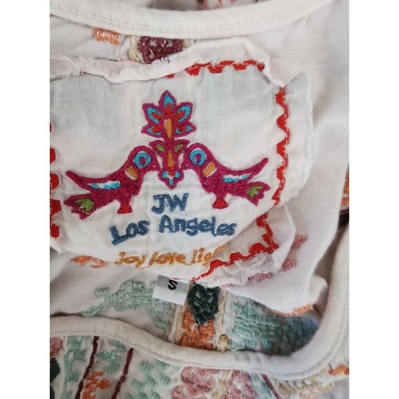 Johnny Was Embroidered Top Cotton Blouse Small - Picture 5 of 7